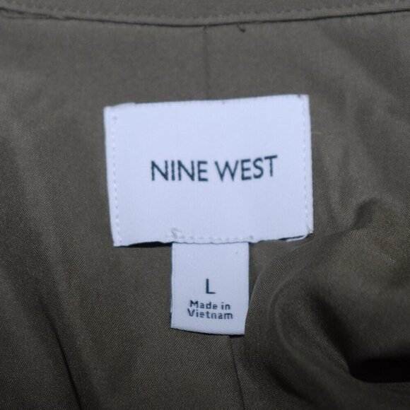 LNC Jacket Cropped 22” pit to pit Nine West Womens Large Army Green - Picture 6 of 8